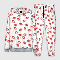 Женский 3D-костюм Поцелуи - паттерн, цвет: 3D-меланж