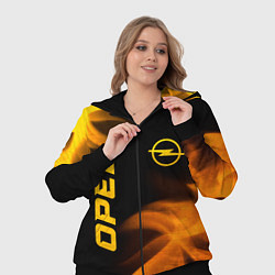Женский 3D-костюм Opel - gold gradient: надпись, символ, цвет: 3D-черный — фото 2