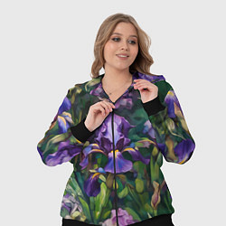 Женский 3D-костюм Ирисы паттерн, цвет: 3D-черный — фото 2