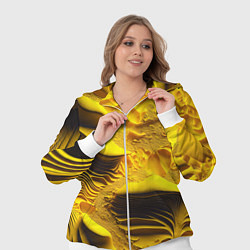 Женский 3D-костюм Желтая объемная текстура, цвет: 3D-белый — фото 2