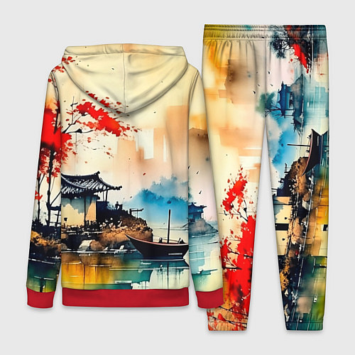 Женский костюм Краски природы / 3D-Красный – фото 2