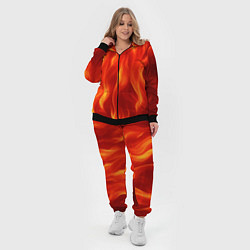 Женский 3D-костюм Огонь рыжий, цвет: 3D-черный — фото 2