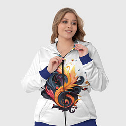 Женский 3D-костюм Пламя феникса, цвет: 3D-синий — фото 2