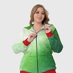 Женский 3D-костюм Зелёные пиксели, цвет: 3D-красный — фото 2