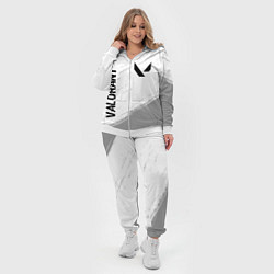 Женский 3D-костюм Valorant glitch на светлом фоне: надпись, символ, цвет: 3D-белый — фото 2