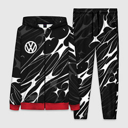 Женский 3D-костюм Volkswagen - острые линии, цвет: 3D-красный