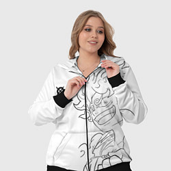 Женский 3D-костюм Ван пис - Луффи гир 5, цвет: 3D-черный — фото 2