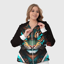 Женский 3D-костюм Тигр самурай, цвет: 3D-белый — фото 2