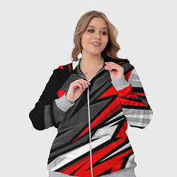 Женский 3D-костюм Kawasaki - red uniform, цвет: 3D-меланж — фото 2