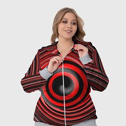 Женский 3D-костюм Красно-черный вихрь, цвет: 3D-меланж — фото 2