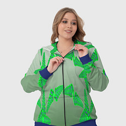 Женский 3D-костюм Растительный паттерн, цвет: 3D-синий — фото 2