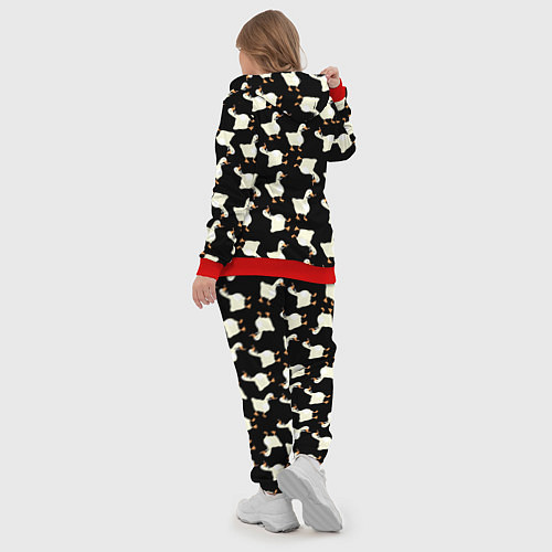 Женский костюм Паттерн с гусями / 3D-Красный – фото 5