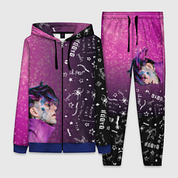 Женский 3D-костюм Лил Пип тату фиолетовый, цвет: 3D-синий