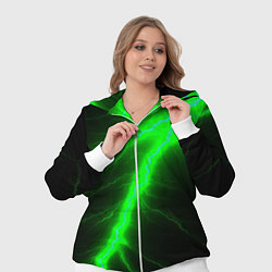 Женский 3D-костюм Зеленый разряд молнии, цвет: 3D-белый — фото 2