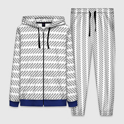 Женский 3D-костюм Атмосфера паттерн белый, цвет: 3D-синий