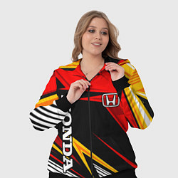 Женский 3D-костюм Honda - красный и оранжевый, цвет: 3D-черный — фото 2