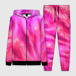 Женский 3D-костюм Pink abstract texture, цвет: 3D-черный