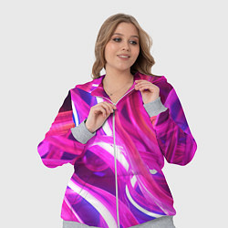 Женский 3D-костюм Розовая плавная абстракция, цвет: 3D-меланж — фото 2