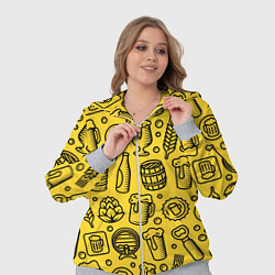 Женский 3D-костюм Пиво и аксессуары - жёлтый, цвет: 3D-меланж — фото 2