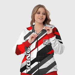 Женский 3D-костюм Honda - red and white, цвет: 3D-красный — фото 2