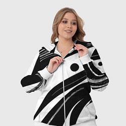 Женский 3D-костюм Abstract black and white composition, цвет: 3D-белый — фото 2