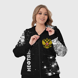 Женский 3D-костюм Нефтяник из России и герб РФ вертикально, цвет: 3D-черный — фото 2