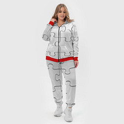 Женский 3D-костюм Детальки пазла, цвет: 3D-красный — фото 2