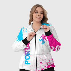 Женский 3D-костюм Portal neon gradient style вертикально, цвет: 3D-черный — фото 2