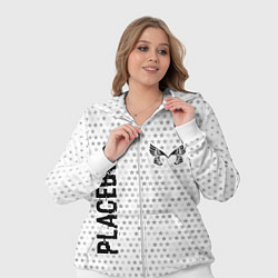 Женский 3D-костюм Placebo glitch на светлом фоне вертикально, цвет: 3D-белый — фото 2