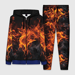 Женский 3D-костюм Огонь и дым, цвет: 3D-синий