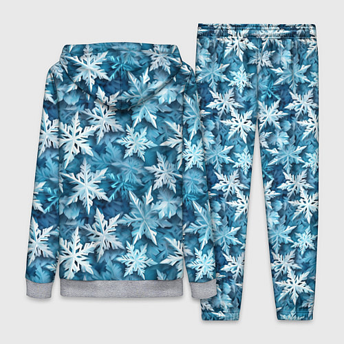 Женский костюм New Years pattern with snowflakes / 3D-Меланж – фото 2