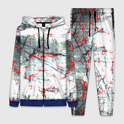 Женский 3D-костюм Узоры на мраморе, цвет: 3D-синий