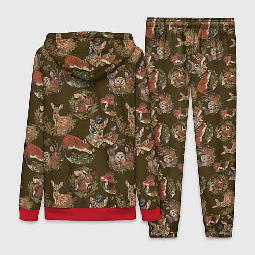 Женский костюм Разные животные / 3D-Красный – фото 2