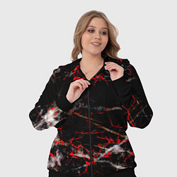 Женский 3D-костюм Красные узоры, цвет: 3D-черный — фото 2
