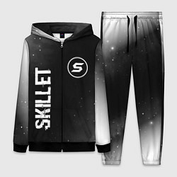 Женский 3D-костюм Skillet glitch на темном фоне вертикально, цвет: 3D-черный