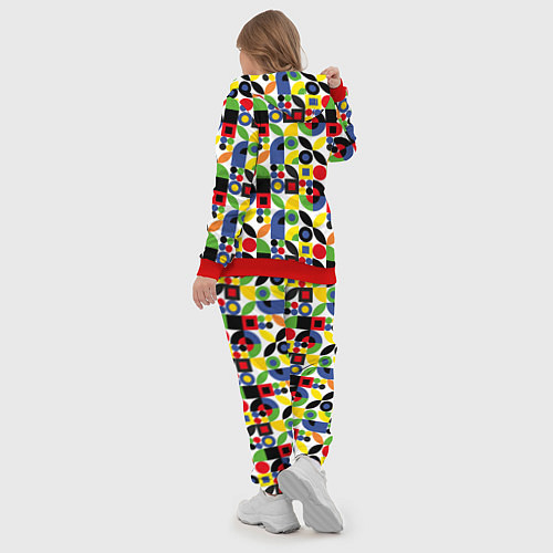 Женский костюм Паттерн из геометрических фигур / 3D-Красный – фото 5