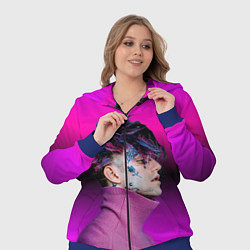 Женский 3D-костюм Lil Peep фиолетовый лук, цвет: 3D-синий — фото 2