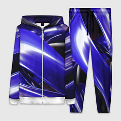 Женский костюм Blue black abstract
