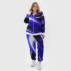 Женский 3D-костюм Blue black abstract, цвет: 3D-белый — фото 2