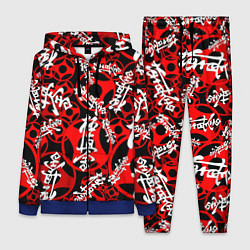 Женский 3D-костюм Карате киокушинкай лого паттерн, цвет: 3D-синий