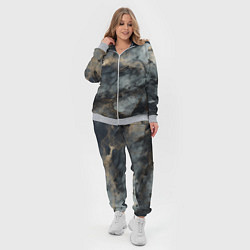 Женский 3D-костюм Темно-серый мрамор, цвет: 3D-меланж — фото 2