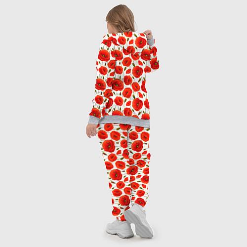 Женский костюм Полевые цветы маки / 3D-Меланж – фото 5