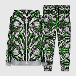 Женский 3D-костюм Зелёная кибернетическая броня, цвет: 3D-меланж
