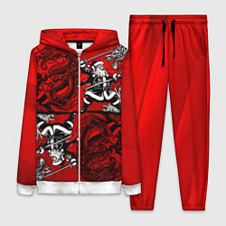 Женский костюм Дед Мороз с копьем и драконом