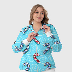 Женский 3D-костюм Новогодний леденец трость, цвет: 3D-белый — фото 2