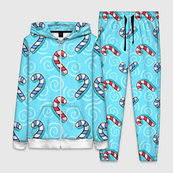 Женский 3D-костюм Новогодний леденец трость, цвет: 3D-белый