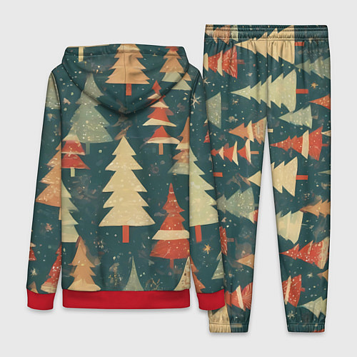 Женский костюм Елки новый год / 3D-Красный – фото 2