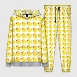 Женский 3D-костюм Семейка желтых резиновых уточек, цвет: 3D-меланж