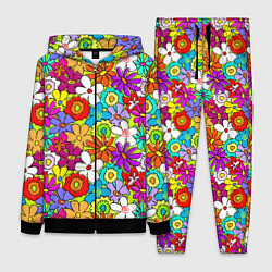 Женский 3D-костюм Floral multicolour, цвет: 3D-черный