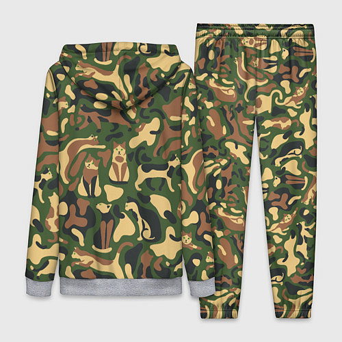 Женский костюм Коты и кошки - камуфляж / 3D-Меланж – фото 2